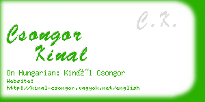 csongor kinal business card